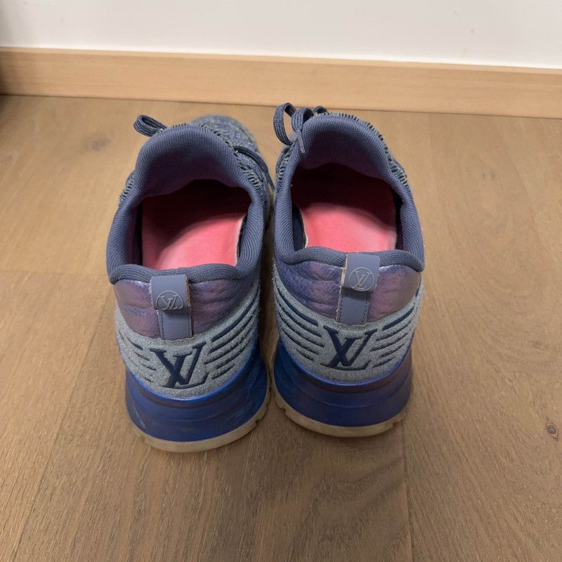 Louis Vuitton Louis Vuitton V.N.R Blue Knit Lifestyle Sneakers 0079 Size US 9.5 / EU 42-43 - 3 Thumbnail