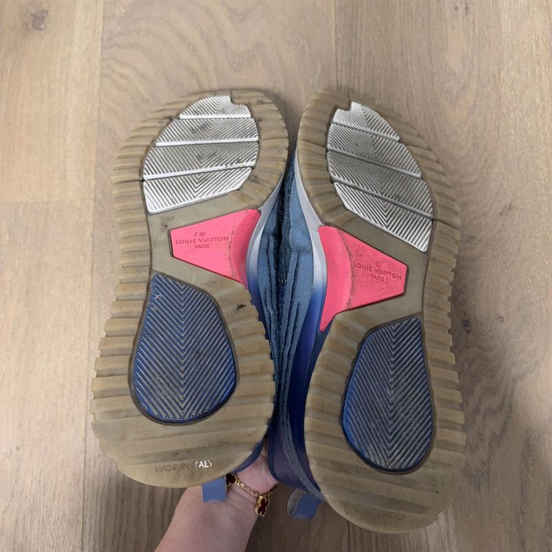 Louis Vuitton Louis Vuitton V.N.R Blue Knit Lifestyle Sneakers 0079 Size US 9.5 / EU 42-43 - 4 Thumbnail