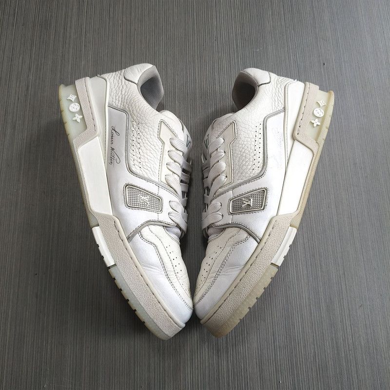 Louis Vuitton Louis Vuitton Trainer White Low Top Fashion Sneakers 0079 Size US 9.5 / EU 42-43 - 9 Thumbnail
