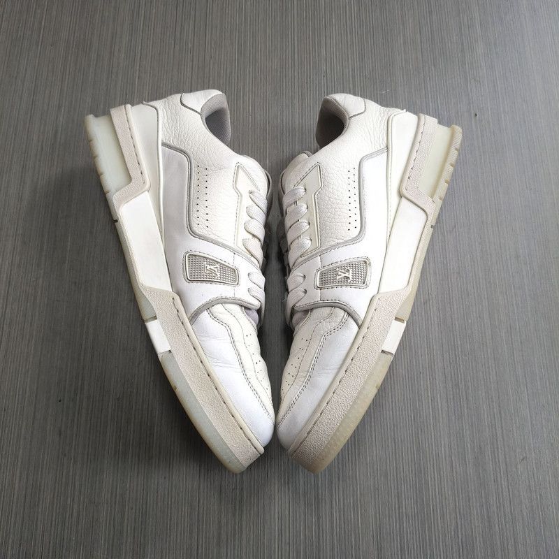 Louis Vuitton Louis Vuitton Trainer White Low Top Fashion Sneakers 0079 Size US 9.5 / EU 42-43 - 8 Thumbnail