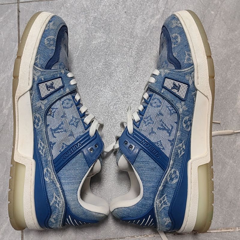 Louis Vuitton Louis Vuitton Trainer Sneakers in Blue 0079 Size US 9.5 / EU 42-43 - 7 Thumbnail
