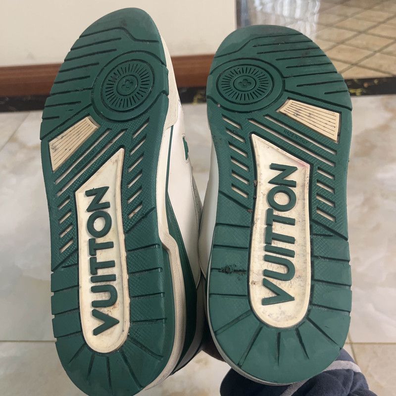 Louis Vuitton Louis Vuitton Casual Low-Top Sneakers in White Green 0079 Size US 9 / EU 42 - 4 Thumbnail
