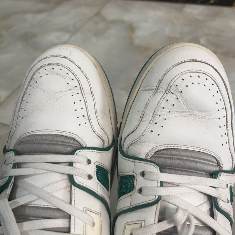 Louis Vuitton Louis Vuitton Casual Low-Top Sneakers in White Green 0079 Size US 9 / EU 42 - 7 Thumbnail