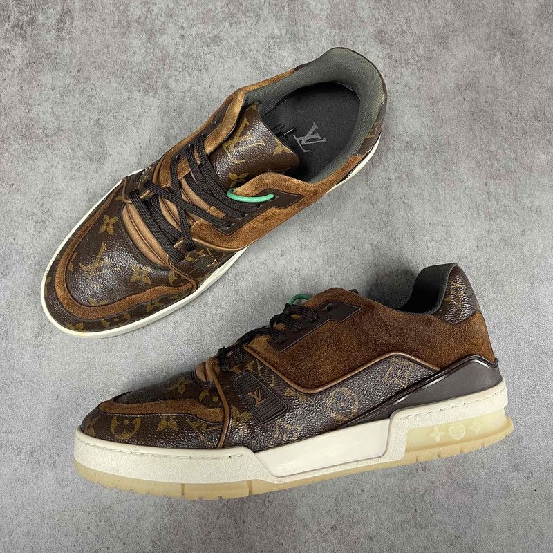Louis Vuitton Louis Vuitton Brown Trainer Fashion Sneakers for Men 0079 Size US 8 / EU 41 - 8 Thumbnail