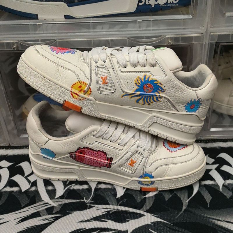 Louis Vuitton Yayoi Kusama x Louis Vuitton Trainer Sneakers 0079 Size US 7 / EU 40 - 8 Thumbnail