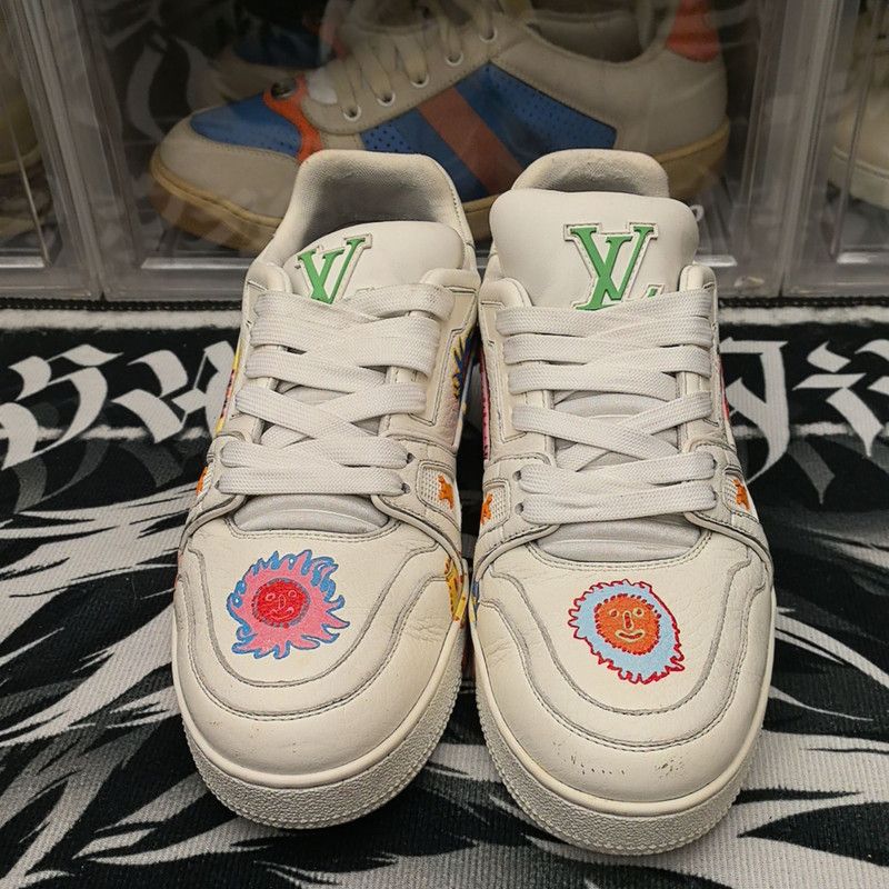 Louis Vuitton Yayoi Kusama x Louis Vuitton Trainer Sneakers 0079 Size US 7 / EU 40 - 2 Thumbnail