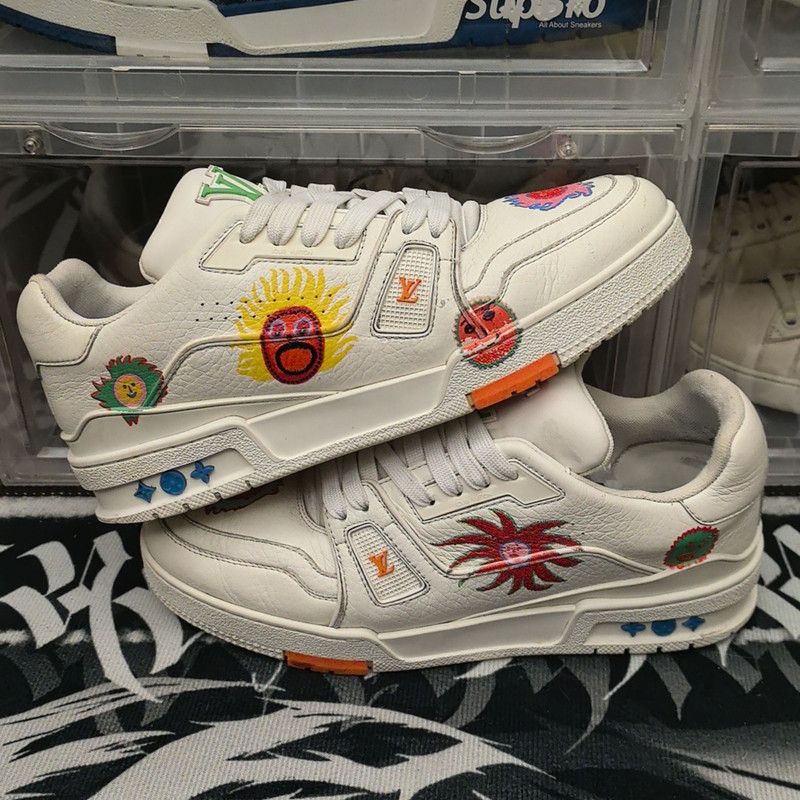 Louis Vuitton Yayoi Kusama x Louis Vuitton Trainer Sneakers 0079 Size US 7 / EU 40 - 7 Thumbnail