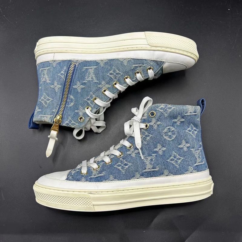 Louis Vuitton Louis Vuitton Stellar Blue High-Top Sneakers 0079 Size US 6.5 / EU 39-40 - 7 Thumbnail