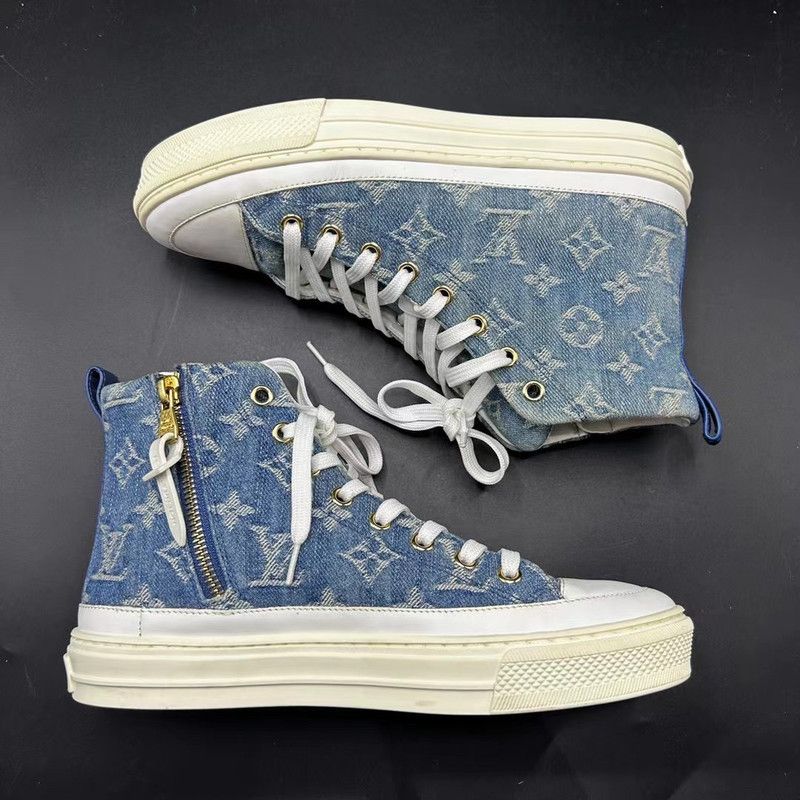 Louis Vuitton Louis Vuitton Stellar Blue High-Top Sneakers 0079 Size US 6.5 / EU 39-40 - 6 Thumbnail