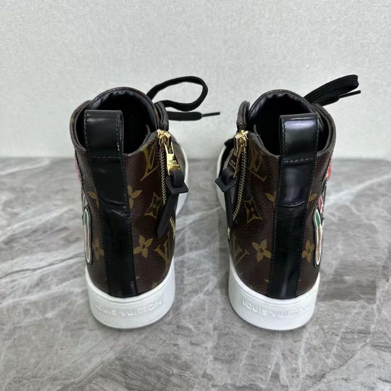 Louis Vuitton Louis Vuitton Stylish Brown Leather Sneakers 0079 Size US 5.5 / EU 38 - 3 Thumbnail