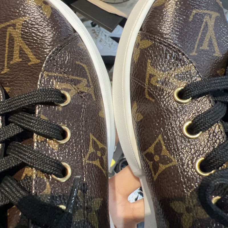 Louis Vuitton Louis Vuitton Stylish Brown Leather Sneakers 0079 Size US 5.5 / EU 38 - 6 Thumbnail