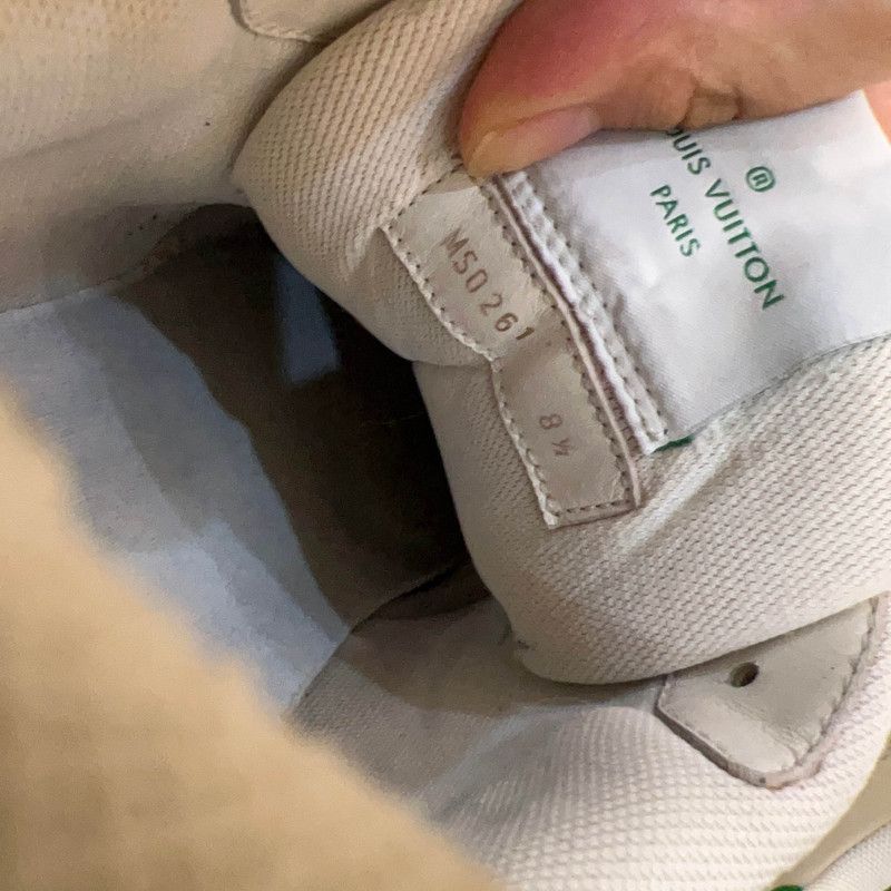 Louis Vuitton Louis Vuitton White and Green Trainer Sneakers 0079 Size US 9.5 / EU 42-43 - 5 Thumbnail