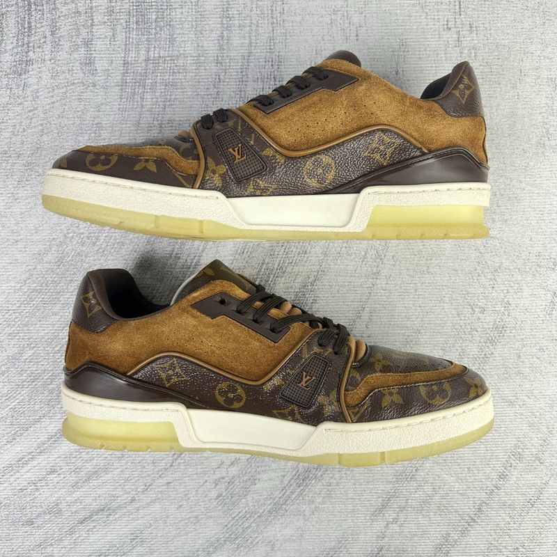 Louis Vuitton Louis Vuitton Brown Trainer Sneakers for Men 0079 Size US 8 / EU 41 - 8 Thumbnail