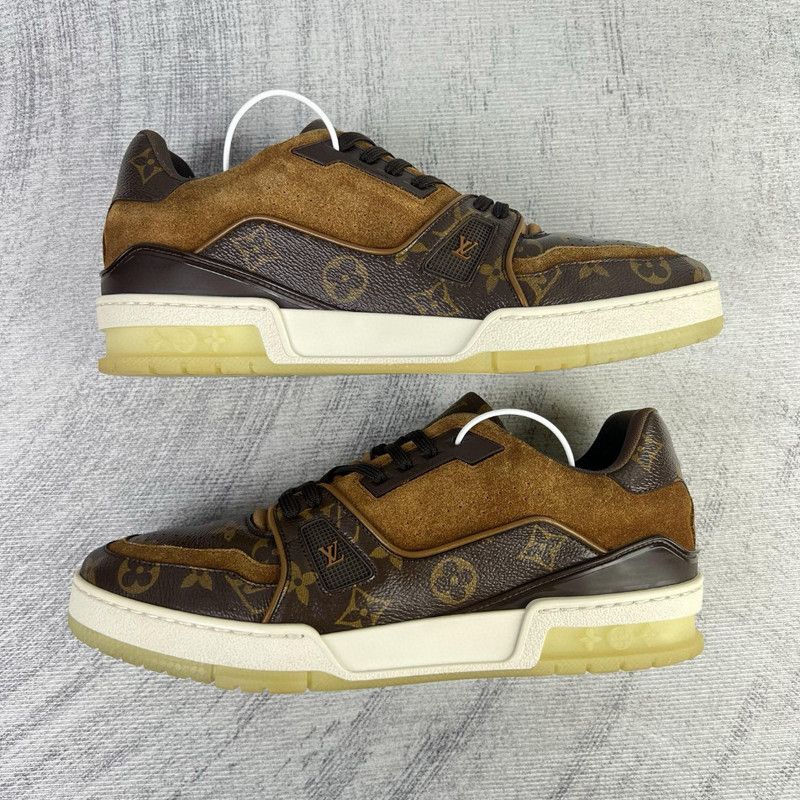 Louis Vuitton Louis Vuitton Brown Trainer Sneakers for Men 0079 Size US 8 / EU 41 - 7 Thumbnail