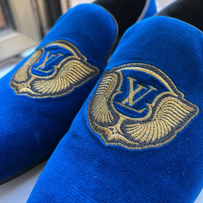 Louis Vuitton Louis Vuitton Auteuil Velvet Loafers for Men 0079 Size US 8 / EU 41 - 12 Thumbnail