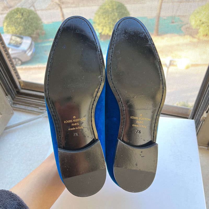 Louis Vuitton Louis Vuitton Auteuil Velvet Loafers for Men 0079 Size US 8 / EU 41 - 6 Thumbnail