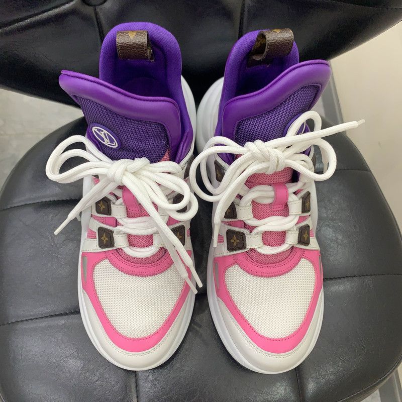 Louis Vuitton Louis Vuitton Archlight Running Shoes in White Purple Red 0079 Size US 6.5 / EU 39-40 - 2 Thumbnail
