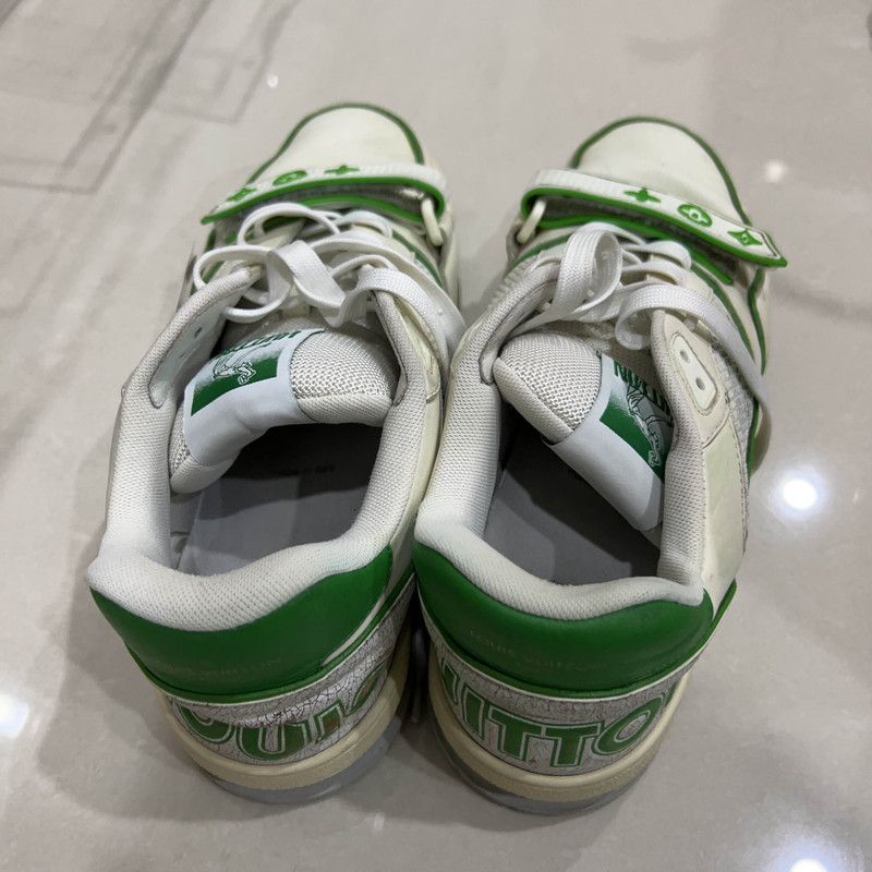 Louis Vuitton Louis Vuitton Green and White Trainer Sneakers 0079 Size US 9.5 / EU 42-43 - 3 Thumbnail