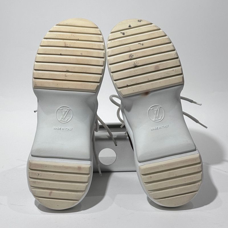 Louis Vuitton Louis Vuitton Low-Top Casual Sneakers in White and Brown 0079 Size US 5.5 / EU 38 - 6 Thumbnail