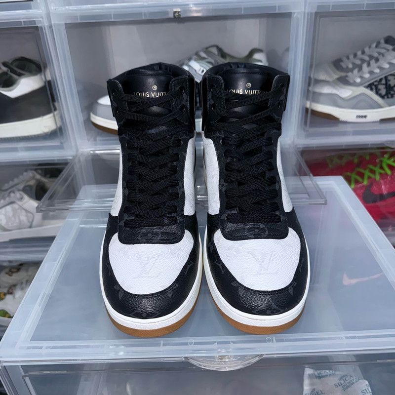 Louis Vuitton Louis Vuitton Rivoli High-Top Sneakers in Black and White 0079 Size US 8 / EU 41 - 2 Thumbnail