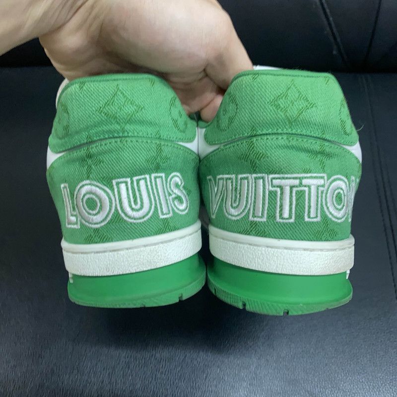 Louis Vuitton Louis Vuitton Green and White Casual Trainers 0079 Size US 8.5 / EU 41-42 - 3 Thumbnail