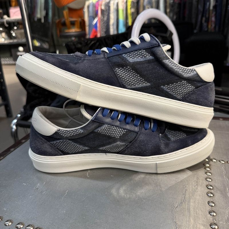 Louis Vuitton Louis Vuitton Ollie Blue Low-Top Lace-Up Sneakers 0079 Size US 9.5 / EU 42-43 - 7 Thumbnail