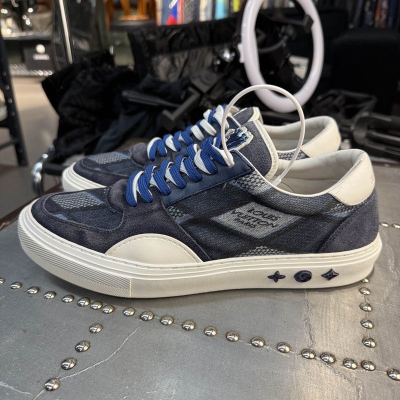 Louis Vuitton Louis Vuitton Ollie Blue Low-Top Lace-Up Sneakers 0079 Size US 9.5 / EU 42-43 - 8 Thumbnail