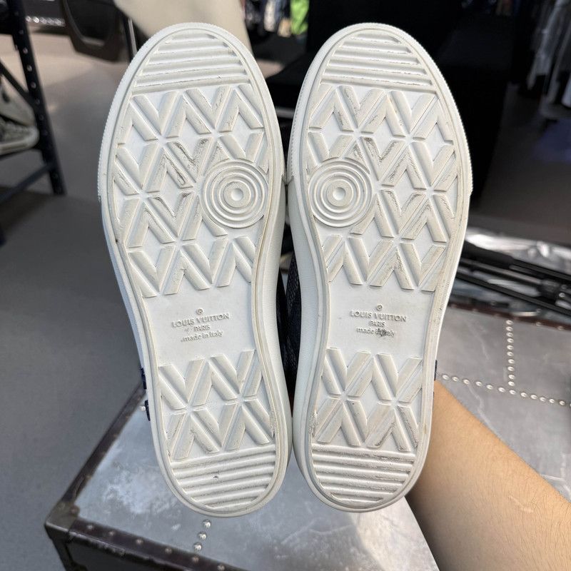 Louis Vuitton Louis Vuitton Ollie Blue Low-Top Lace-Up Sneakers 0079 Size US 9.5 / EU 42-43 - 4 Thumbnail