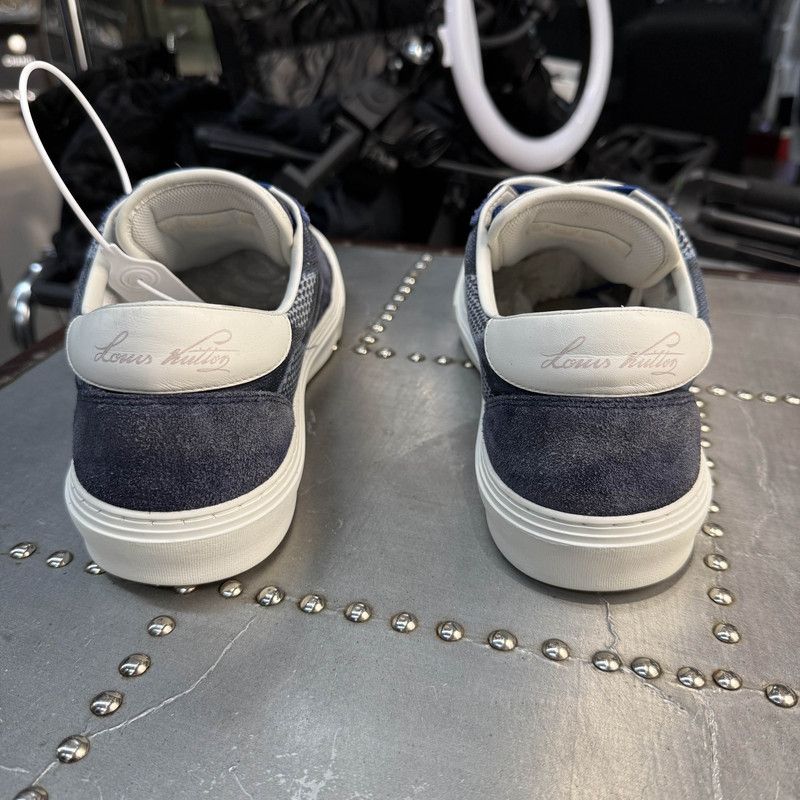 Louis Vuitton Louis Vuitton Ollie Blue Low-Top Lace-Up Sneakers 0079 Size US 9.5 / EU 42-43 - 3 Thumbnail