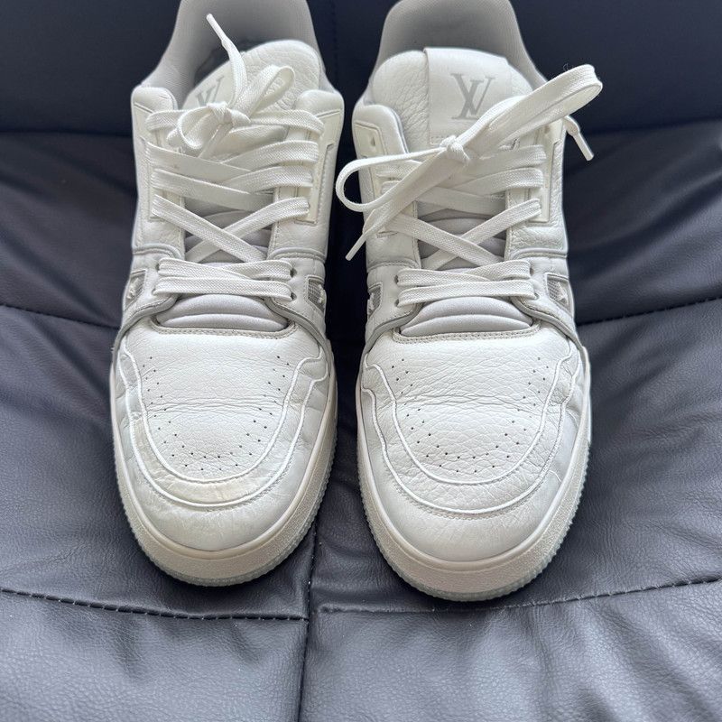 Louis Vuitton Louis Vuitton White Cement Trainer Sneakers 0079 Size US 11 / EU 44 - 2 Thumbnail