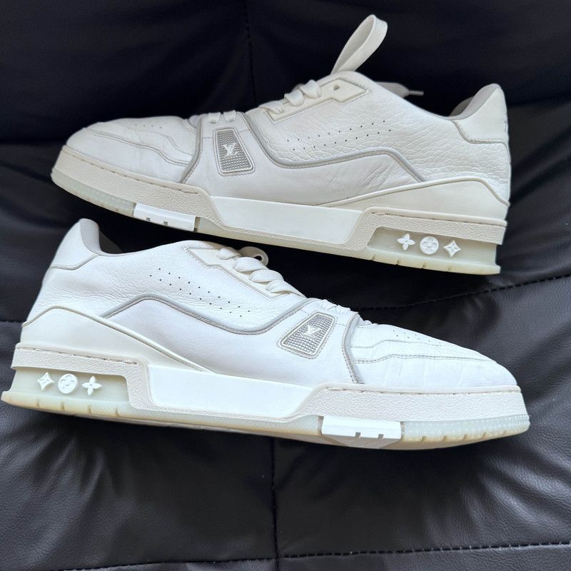 Louis Vuitton Louis Vuitton White Cement Trainer Sneakers 0079 Size US 11 / EU 44 - 7 Thumbnail