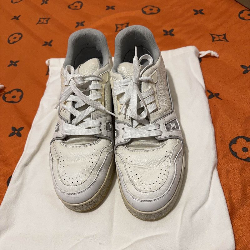 Louis Vuitton Louis Vuitton White Trainer Fashion Sneakers 0079 Size US 8.5 / EU 41-42 - 2 Thumbnail