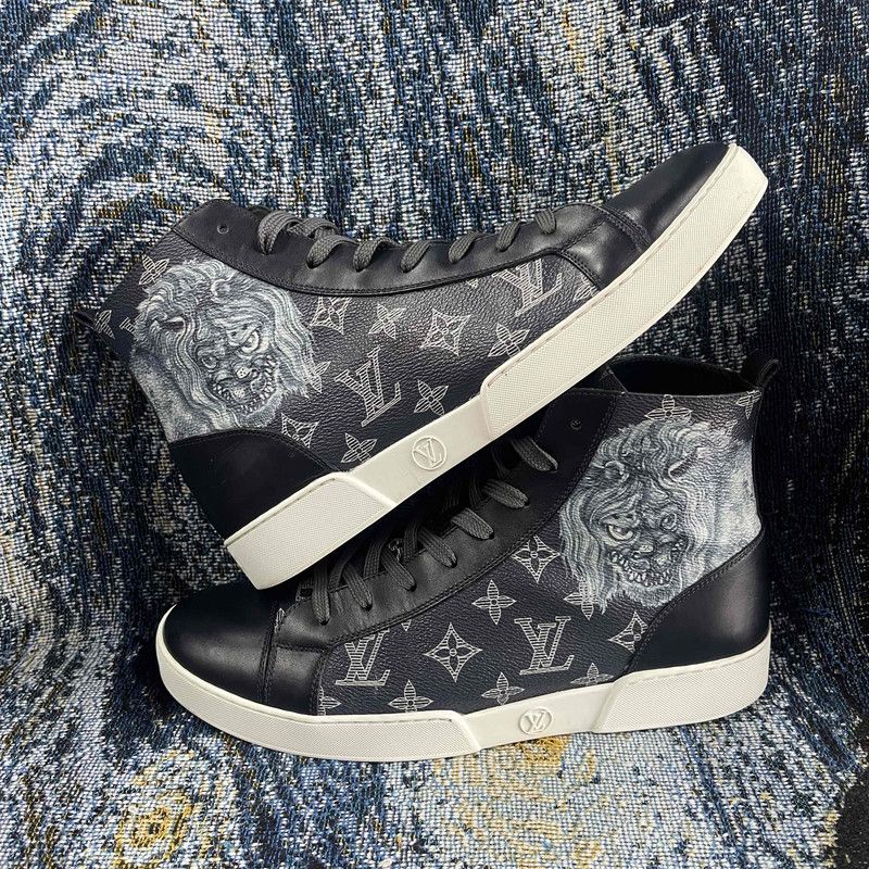 Louis Vuitton Blue High-Top Sneakers 0079