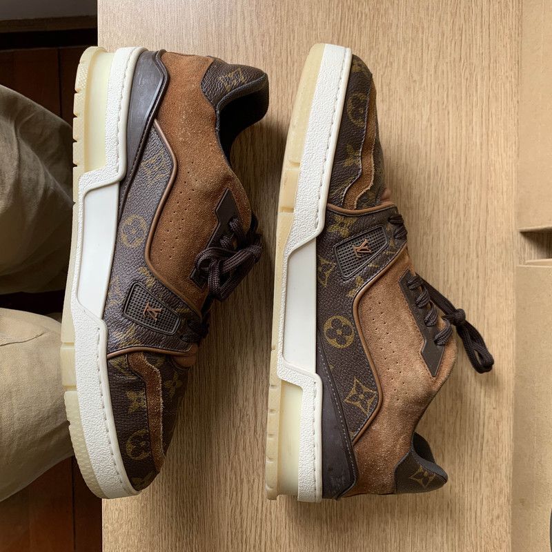 Louis Vuitton Louis Vuitton Brown Trainer Fashion Sneakers 0079 Size US 8 / EU 41 - 7 Thumbnail