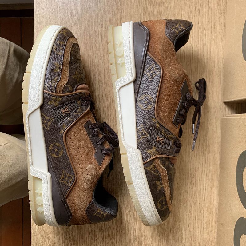 Louis Vuitton Louis Vuitton Brown Trainer Fashion Sneakers 0079 Size US 8 / EU 41 - 8 Thumbnail