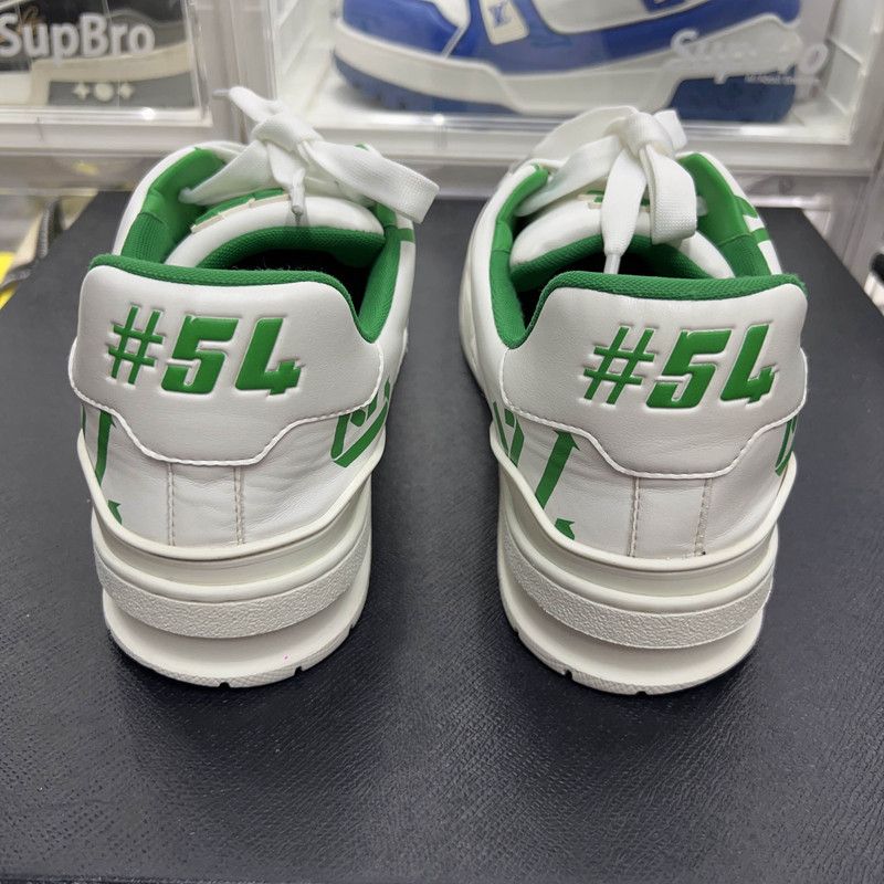Louis Vuitton Louis Vuitton Trainer White Green Fashion Sneakers 0079 Size US 9.5 / EU 42-43 - 3 Thumbnail