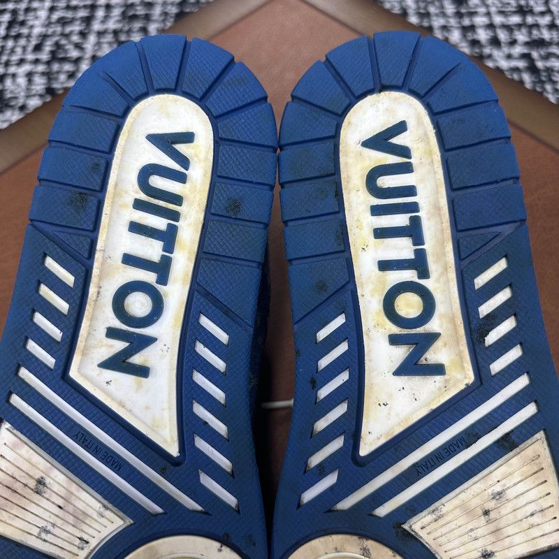 Louis Vuitton Louis Vuitton Blue and White Trainer Sneakers 0079 Size US 8 / EU 41 - 10 Thumbnail
