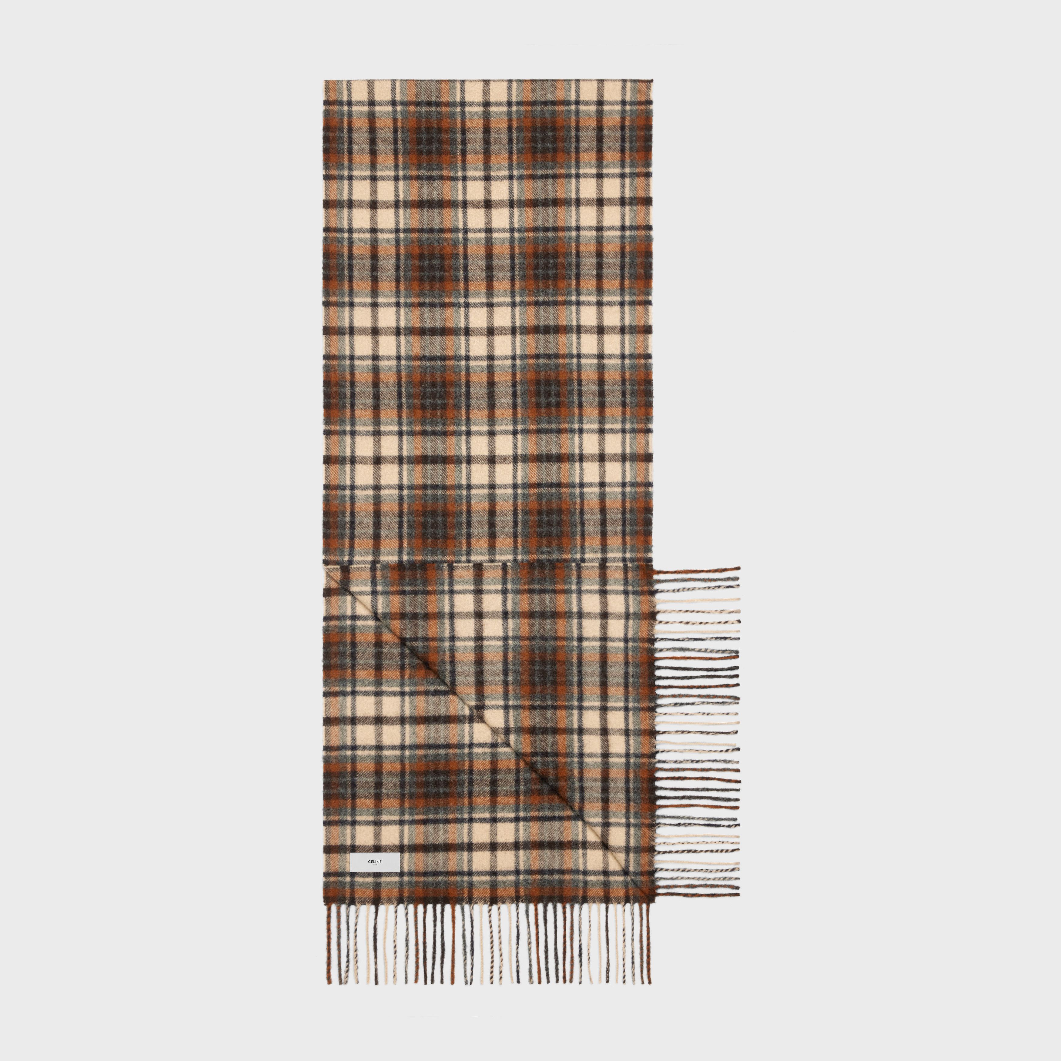 Celine scarf in checked cashmere Size ONE SIZE - 3 Thumbnail