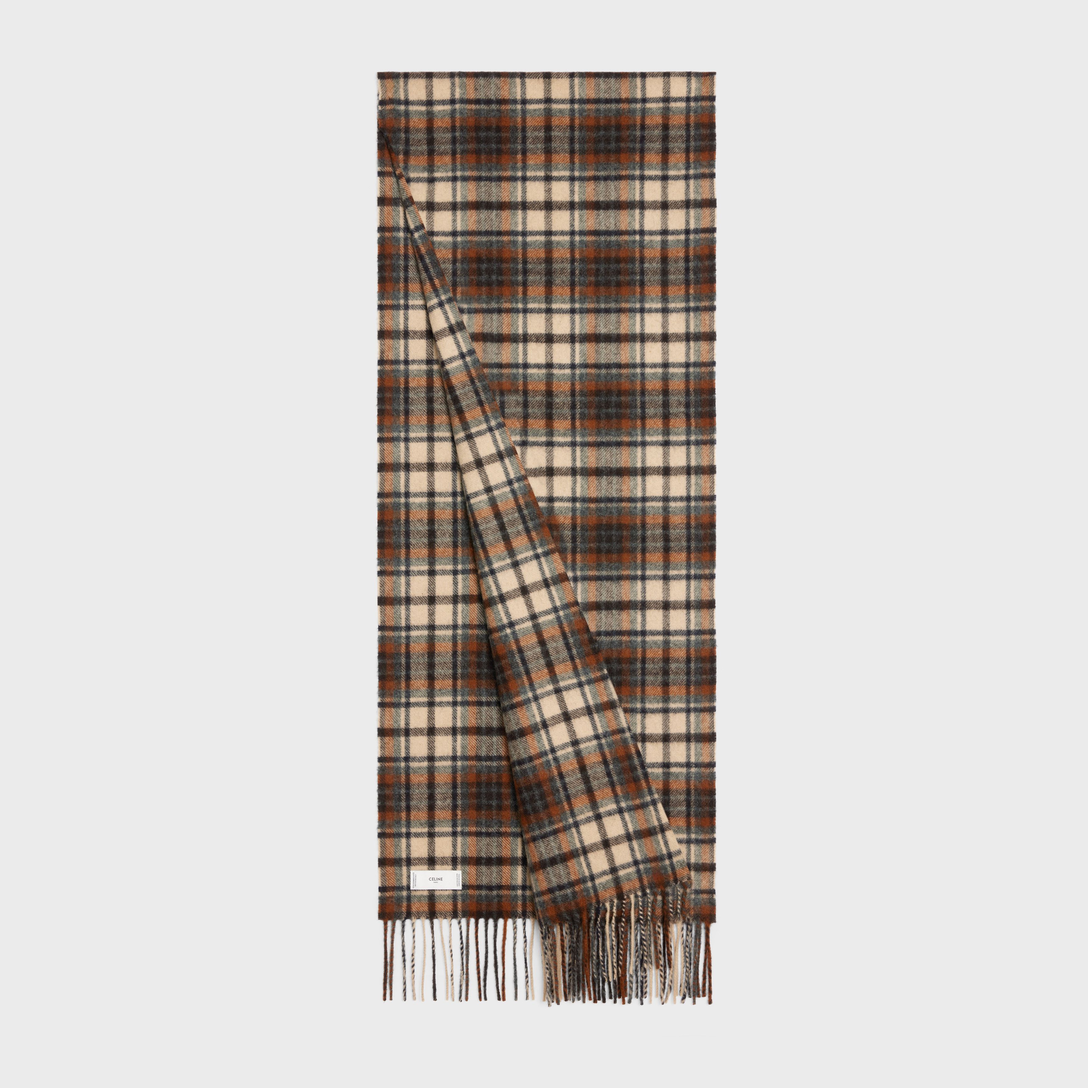Celine scarf in checked cashmere Size ONE SIZE - 4 Thumbnail