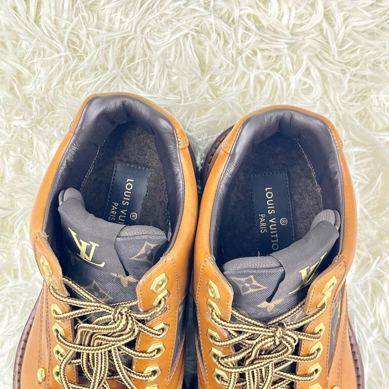 Louis Vuitton Louis Vuitton Brown Lace-Up Ankle Boots 0079 Size US 8.5 / EU 41-42 - 7 Thumbnail