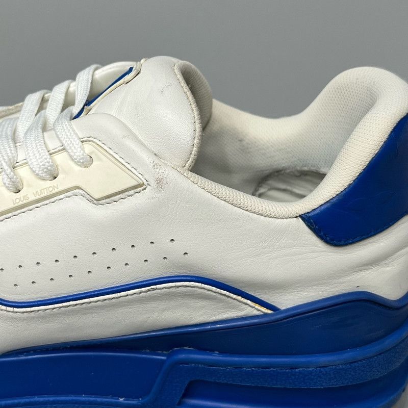 Louis Vuitton Louis Vuitton Trainer Sneakers in White and Blue 0079 Size US 8.5 / EU 41-42 - 24 Thumbnail