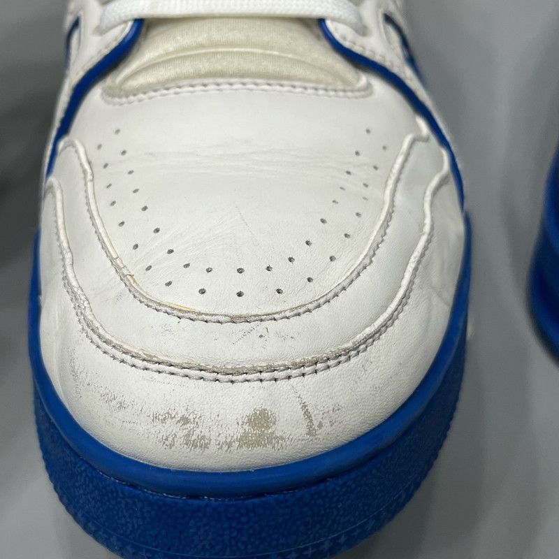 Louis Vuitton Louis Vuitton Trainer Sneakers in White and Blue 0079 Size US 8.5 / EU 41-42 - 15 Thumbnail