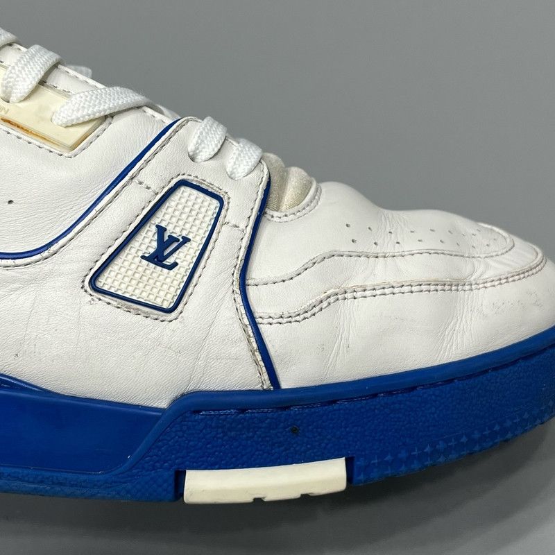Louis Vuitton Louis Vuitton Trainer Sneakers in White and Blue 0079 Size US 8.5 / EU 41-42 - 21 Thumbnail