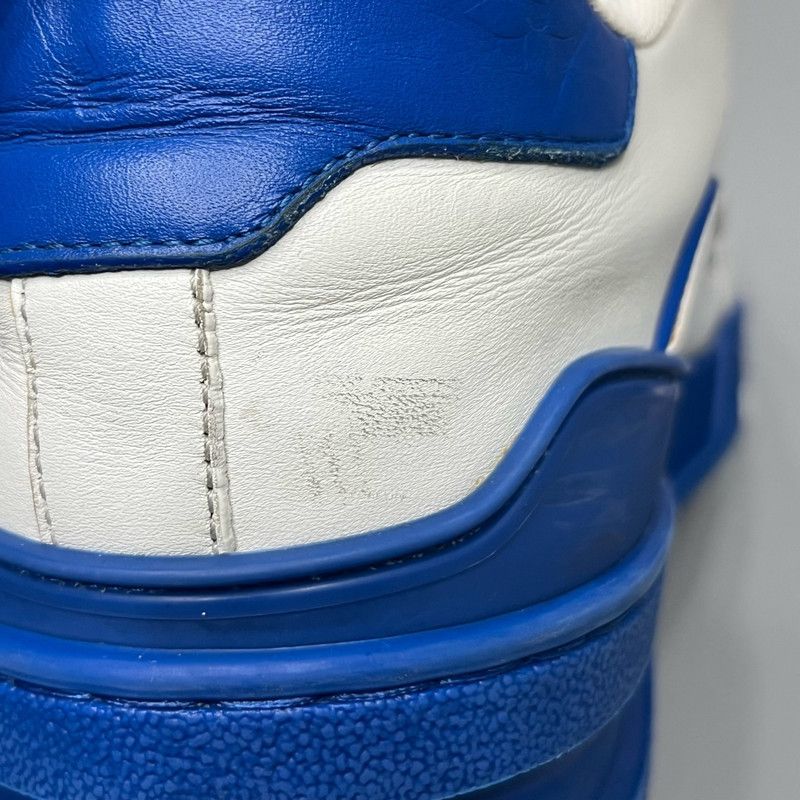 Louis Vuitton Louis Vuitton Trainer Sneakers in White and Blue 0079 Size US 8.5 / EU 41-42 - 12 Thumbnail