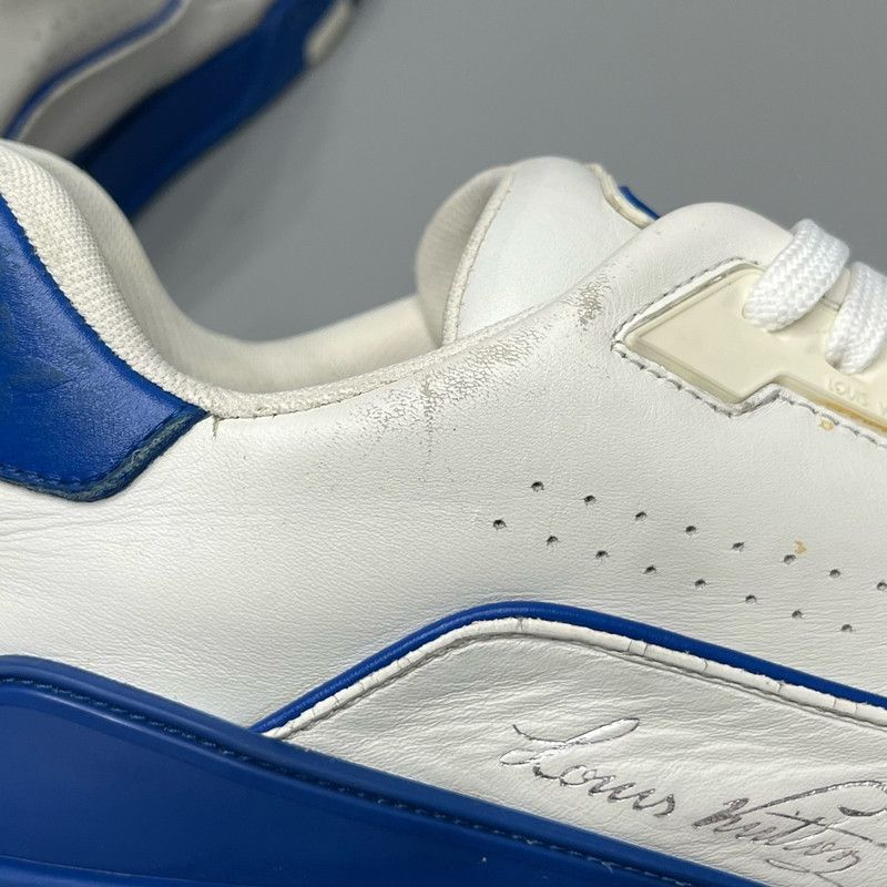 Louis Vuitton Louis Vuitton Trainer Sneakers in White and Blue 0079 Size US 8.5 / EU 41-42 - 20 Thumbnail