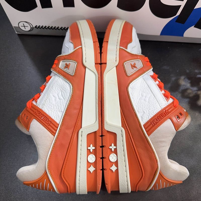 Louis Vuitton Louis Vuitton Trainer Low-Top Sneakers in Orange 0079 Size US 8 / EU 41 - 8 Thumbnail