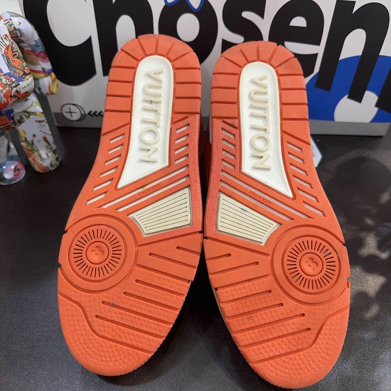 Louis Vuitton Louis Vuitton Trainer Low-Top Sneakers in Orange 0079 Size US 8 / EU 41 - 4 Thumbnail