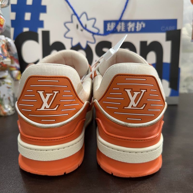 Louis Vuitton Louis Vuitton Trainer Low-Top Sneakers in Orange 0079 Size US 8 / EU 41 - 3 Thumbnail