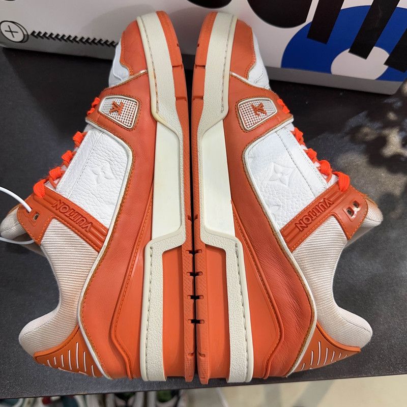 Louis Vuitton Louis Vuitton Trainer Low-Top Sneakers in Orange 0079 Size US 8 / EU 41 - 7 Thumbnail