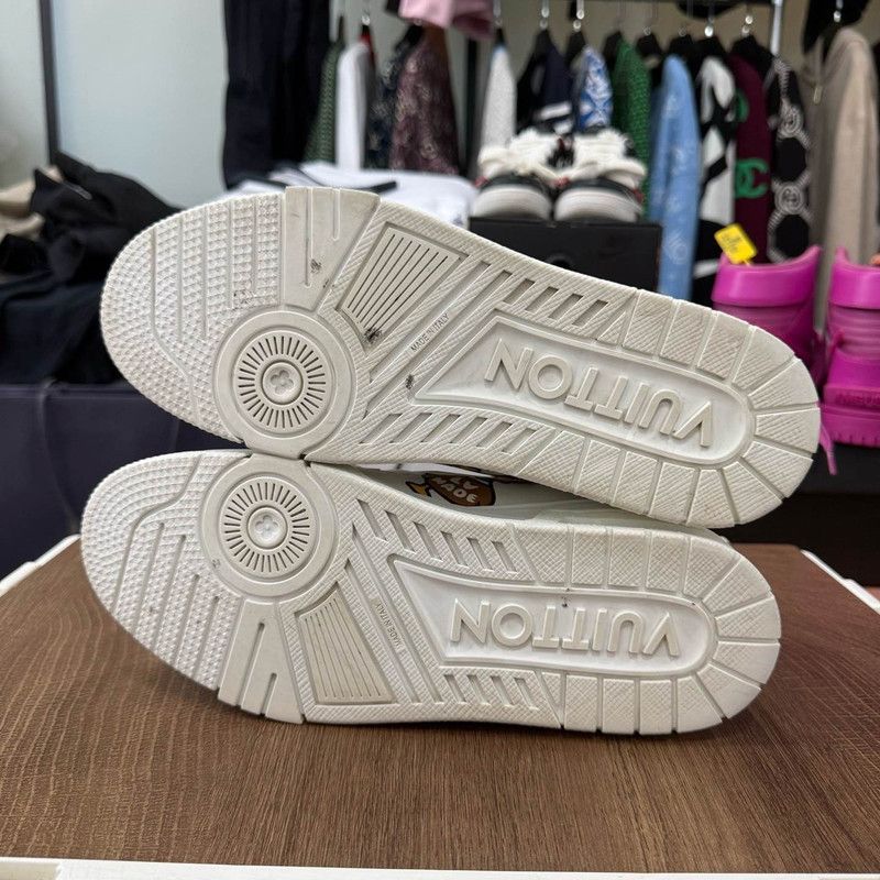 Louis Vuitton Nigo x Louis Vuitton White Trainer Sneakers 0079 Size US 8 / EU 41 - 4 Thumbnail